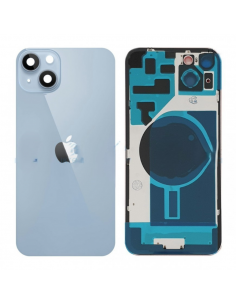 Tapa trasera azul con soporte iPhone 14 plus